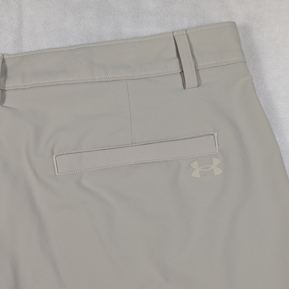 Under Armour‎ Mens Tan Khaki Golf Pants Flat Front Straight Leg 38